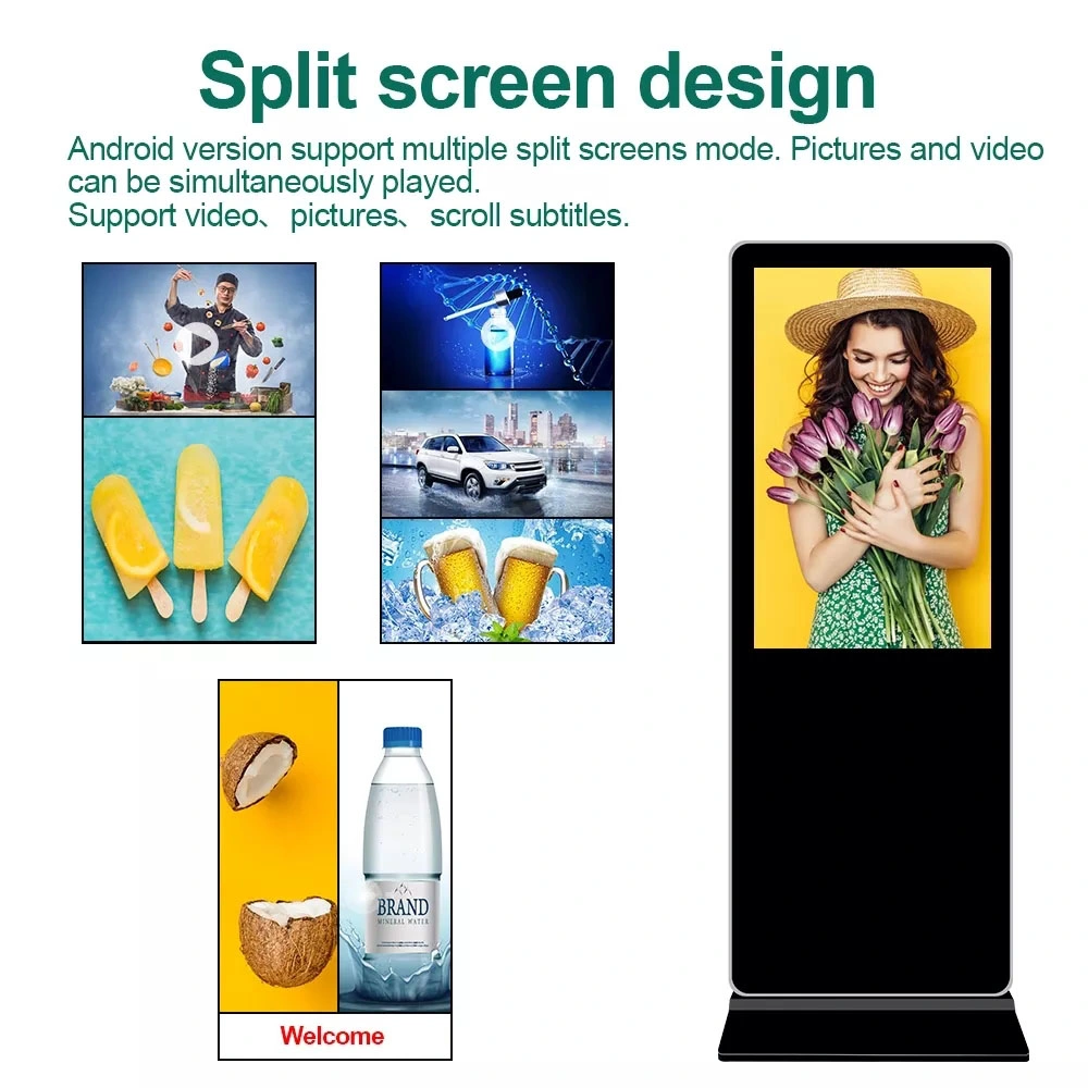 Indoor Portable Smart Advertising Player LED Screen Poster Display for Shopping Mall