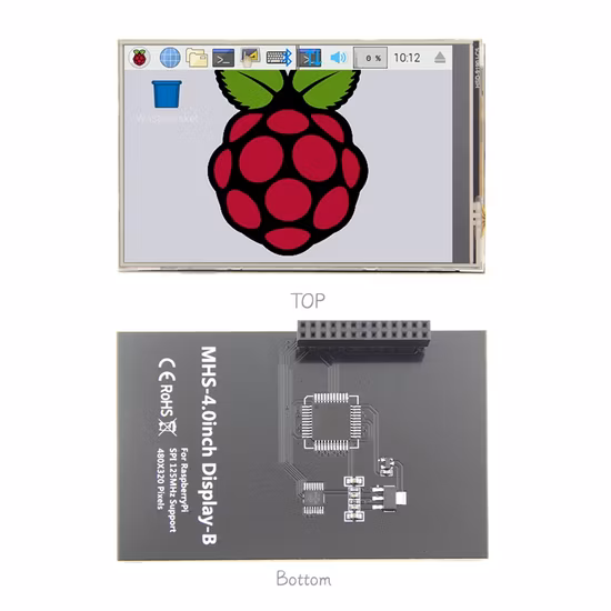 Módulo Raspberry Pi LCM de entrada de sinal Spi de 125 MHz 4′′ 480X320 para reproduzir vídeo/jogo